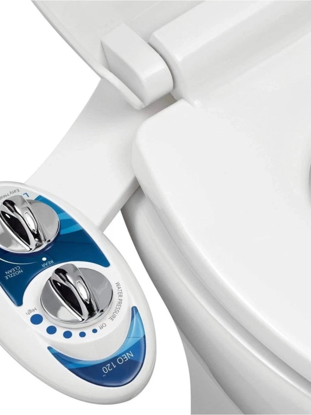 LUXE Bidet Neo 120 Blue - Self Cleaning Nozzle - Fresh Water Non-Electric (NEW O